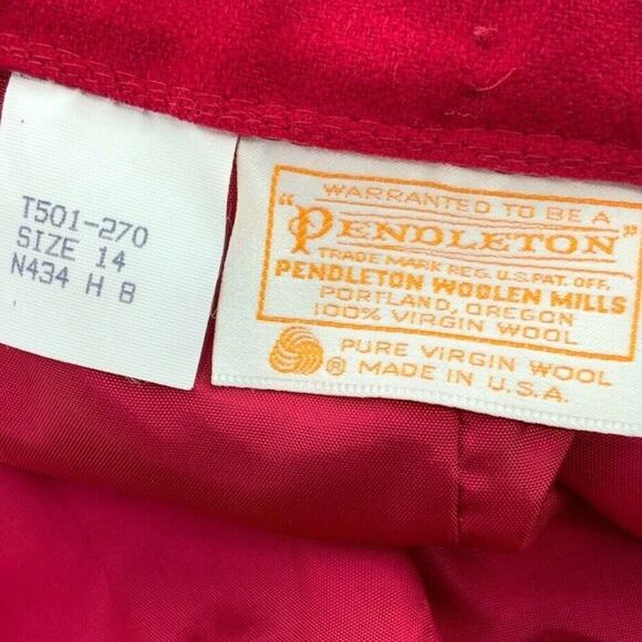 Pendleton Skirt Women Sz 14 100% Wool Elastic Waist Fully Lined Back Slit Pencil - Picture 7 of 7